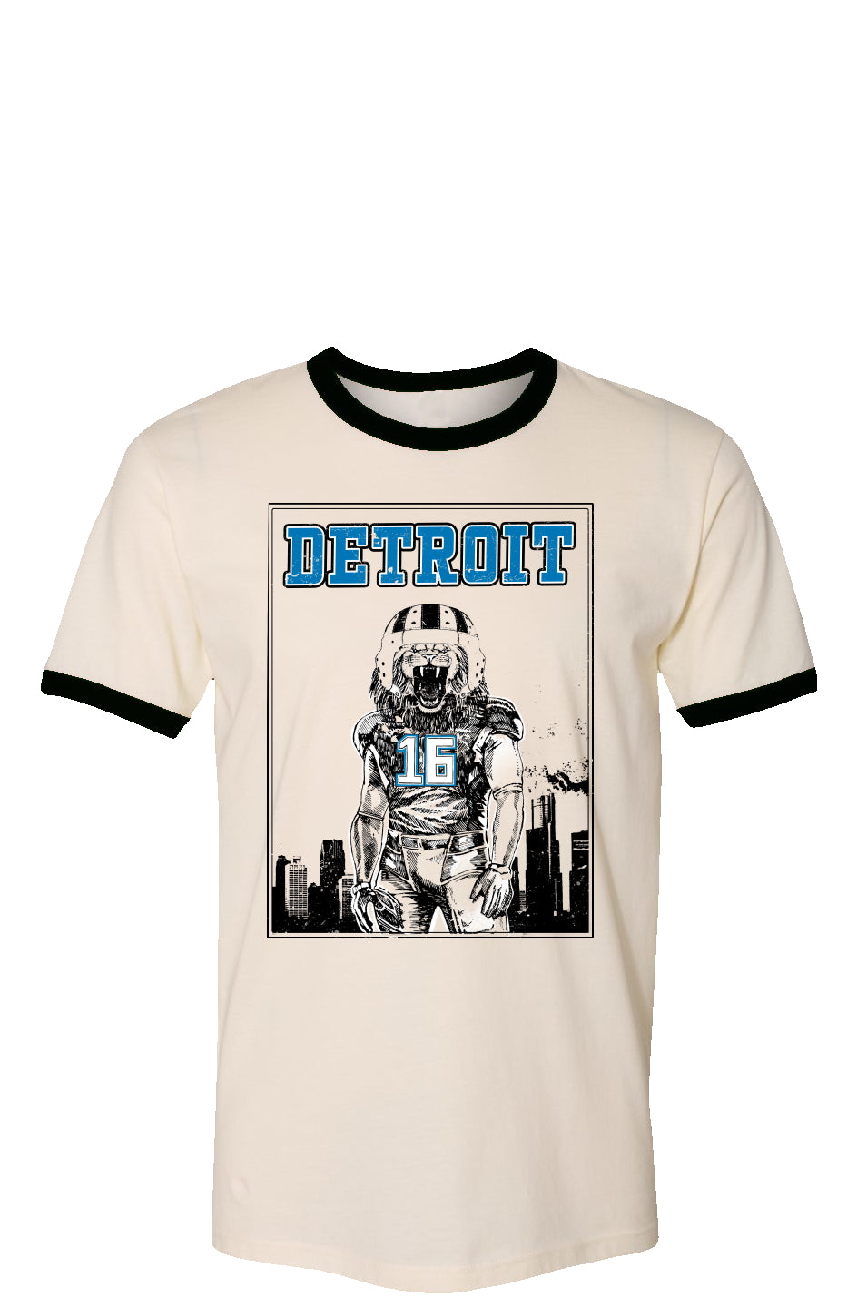 Detroit Football Vintage Ringer T-Shirt