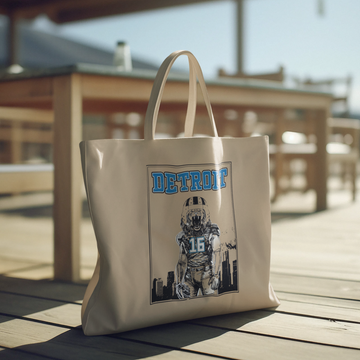 Detroit football Large organic tote bag