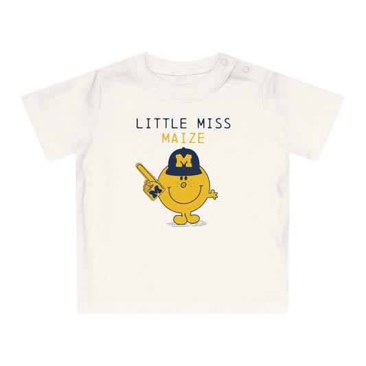 Michigan Baby T-Shirt | "Little Miss Maize" | Baby Shower Gift | Michigan Baby Clothes | Michigan Baby Shirt | Michigan Gift