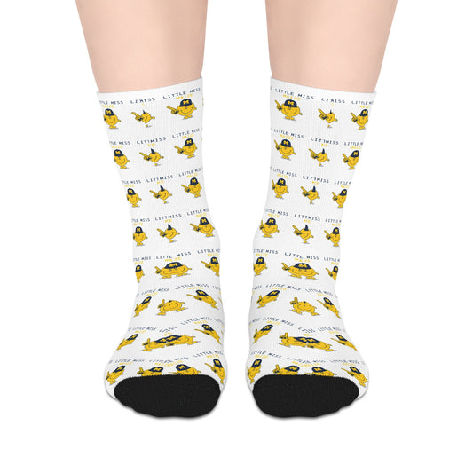 Michigan Mid-length Socks | Football Saturdays | Little Miss Maize