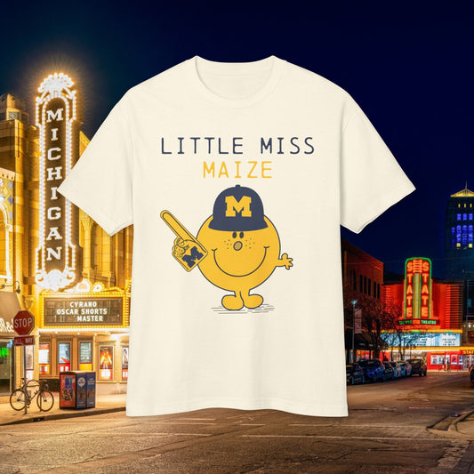 Michigan T Shirt | Vintage Michigan Wolverines T-Shirt | U of M Shirt | "Little Miss Maize"