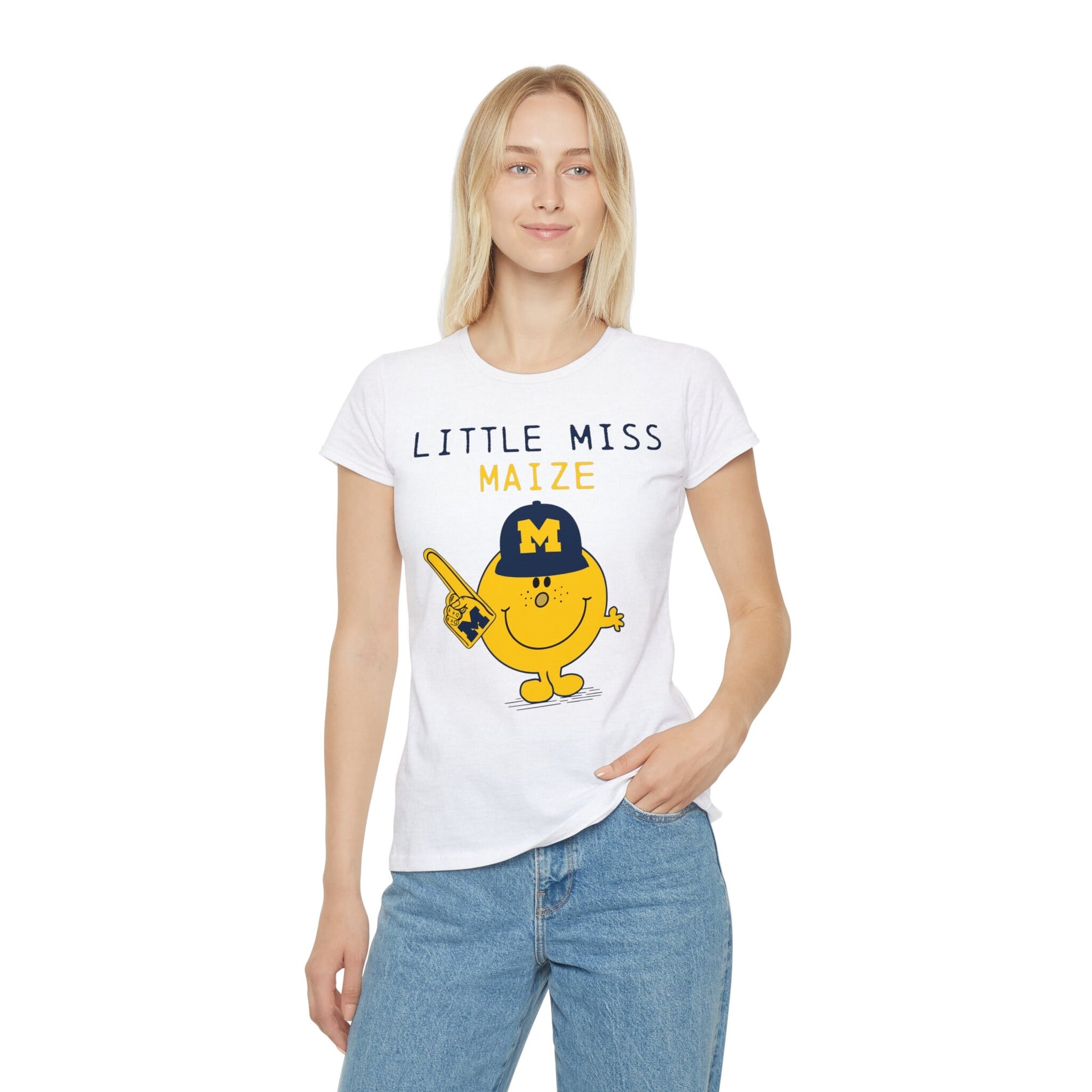 U of M T-Shirt | Women Wolverine | "Little Miss Maize" | Ann Arbor Game Day