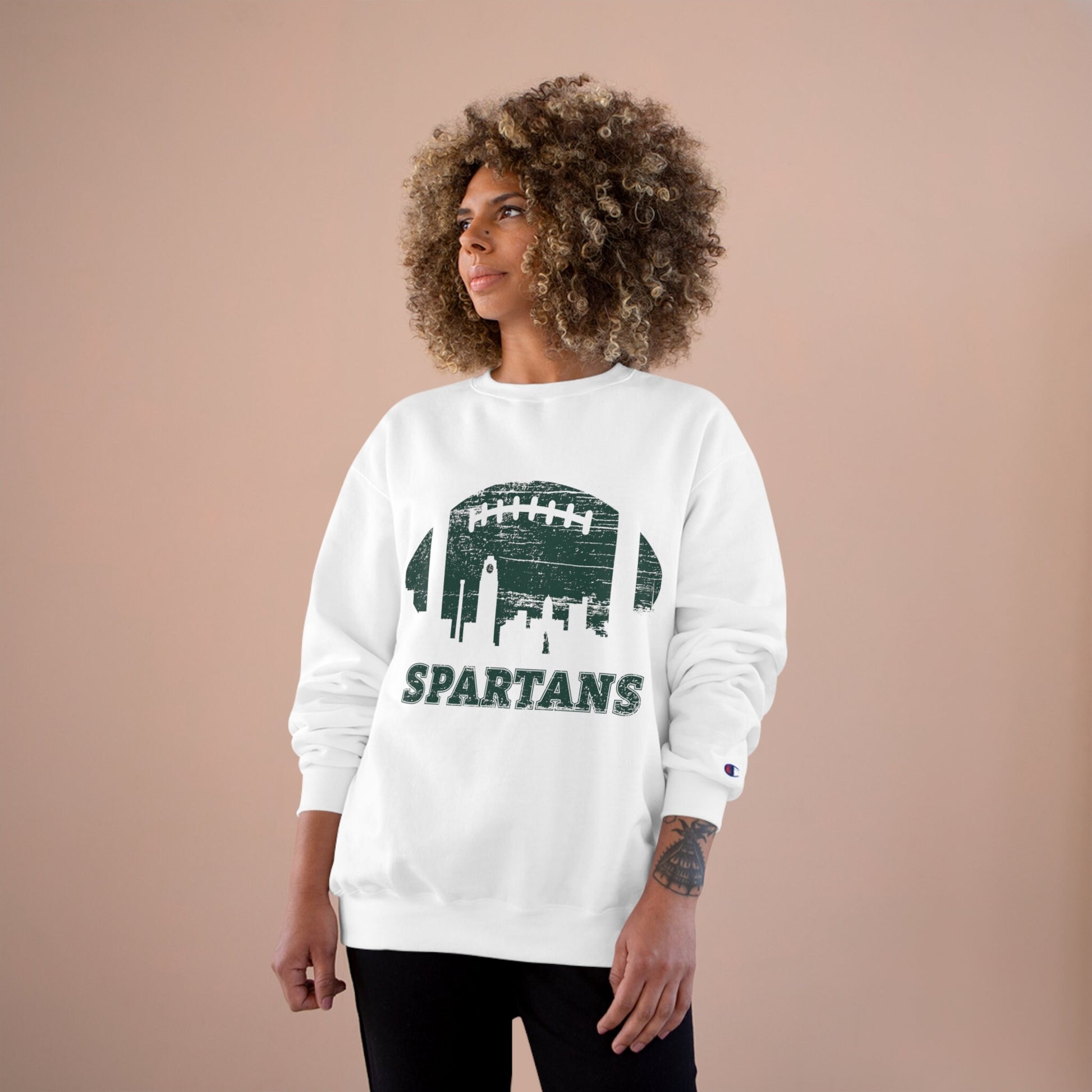 Spartan Football Champion Sweatshirt | Vintage MSU Spartan Crewneck