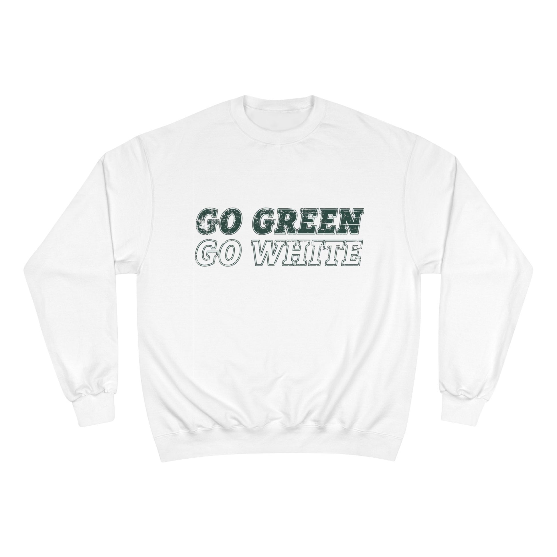 Go Green Go White | MSU Football Champion Sweatshirt | Vintage MSU Spartan Crewneck