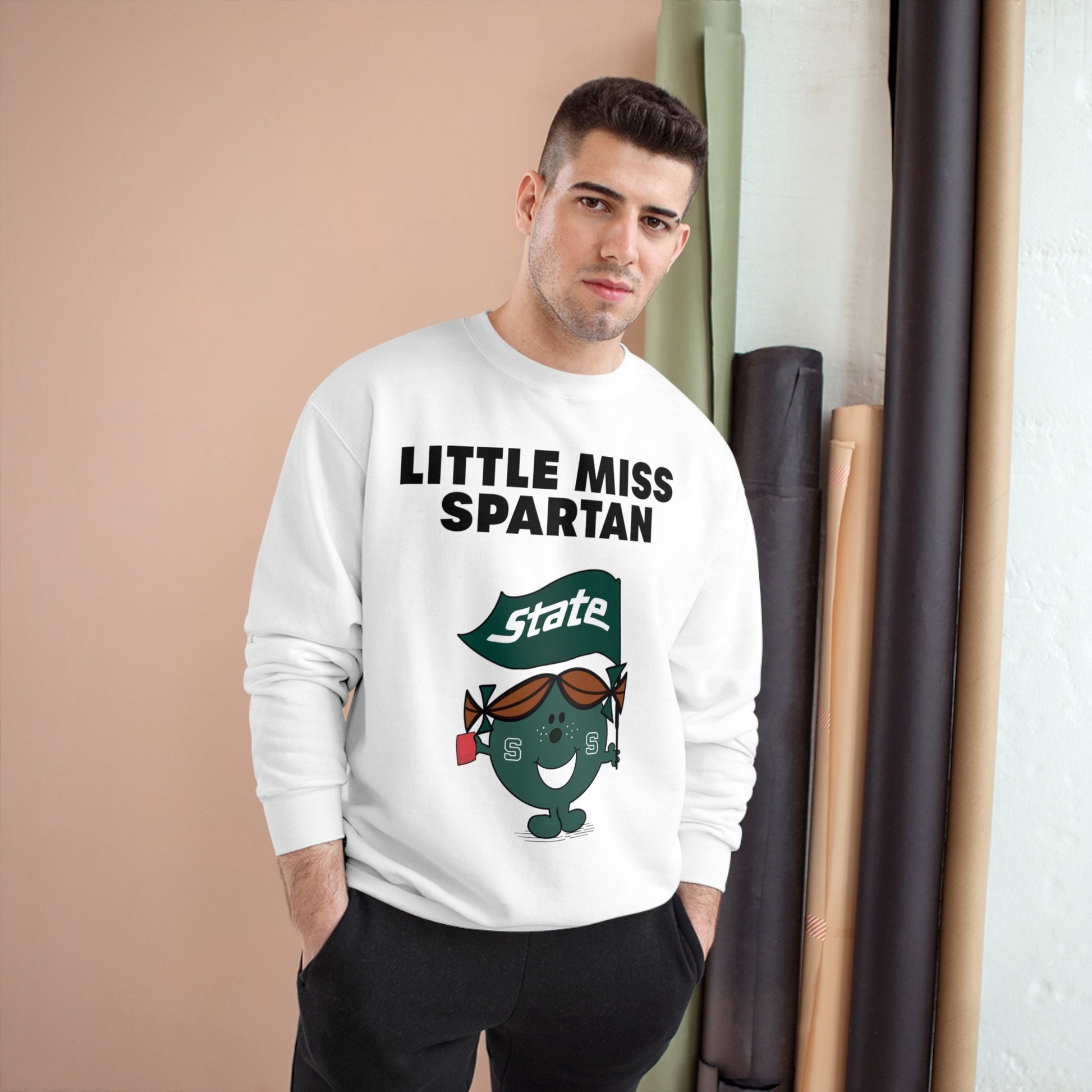 Little Miss Spartan Sweatshirt | Vintage MSU Spartan Crewneck