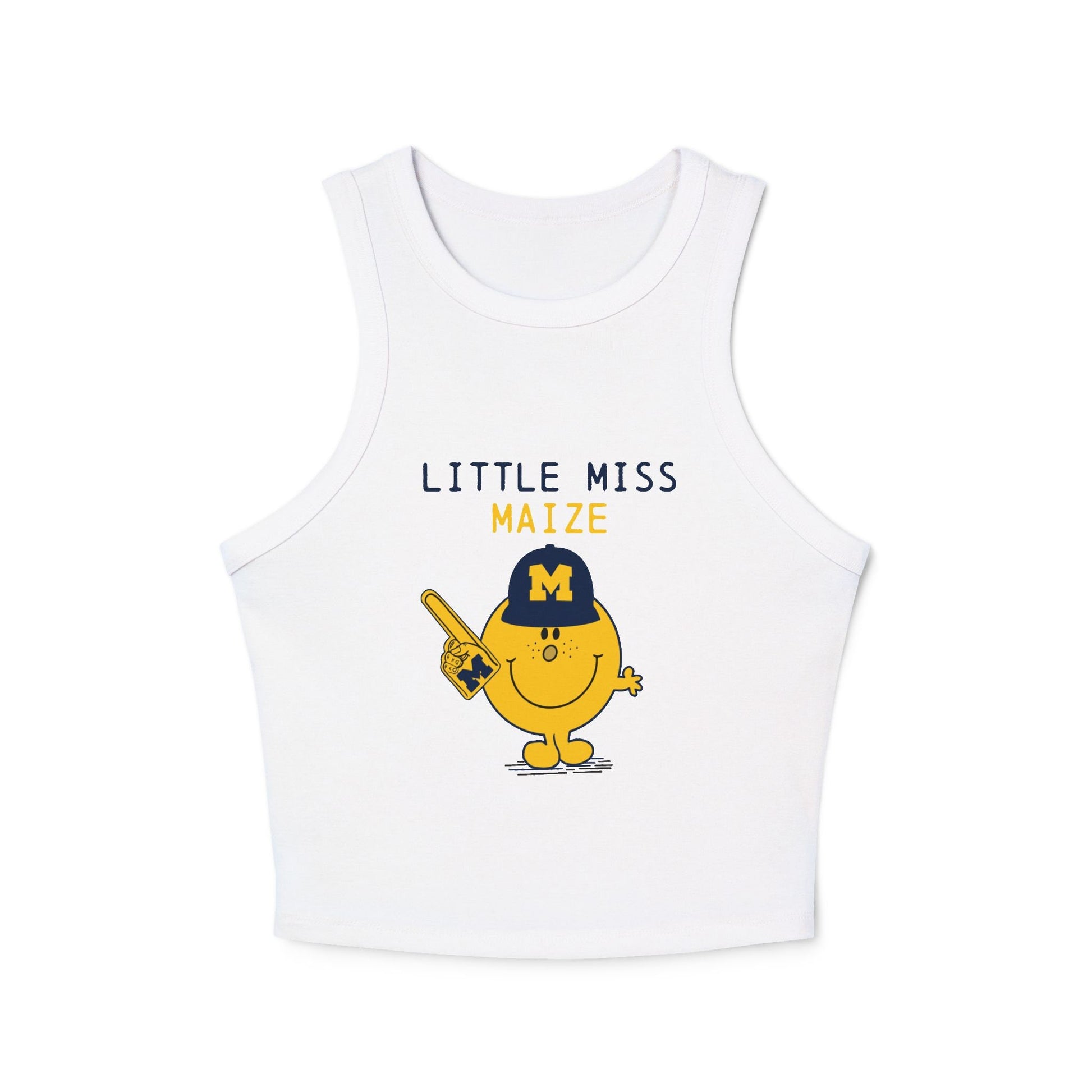 Little Miss Maize Crop Tank Top | Michigan Game Day | Michigan Fan Shirt | Football Saturdays