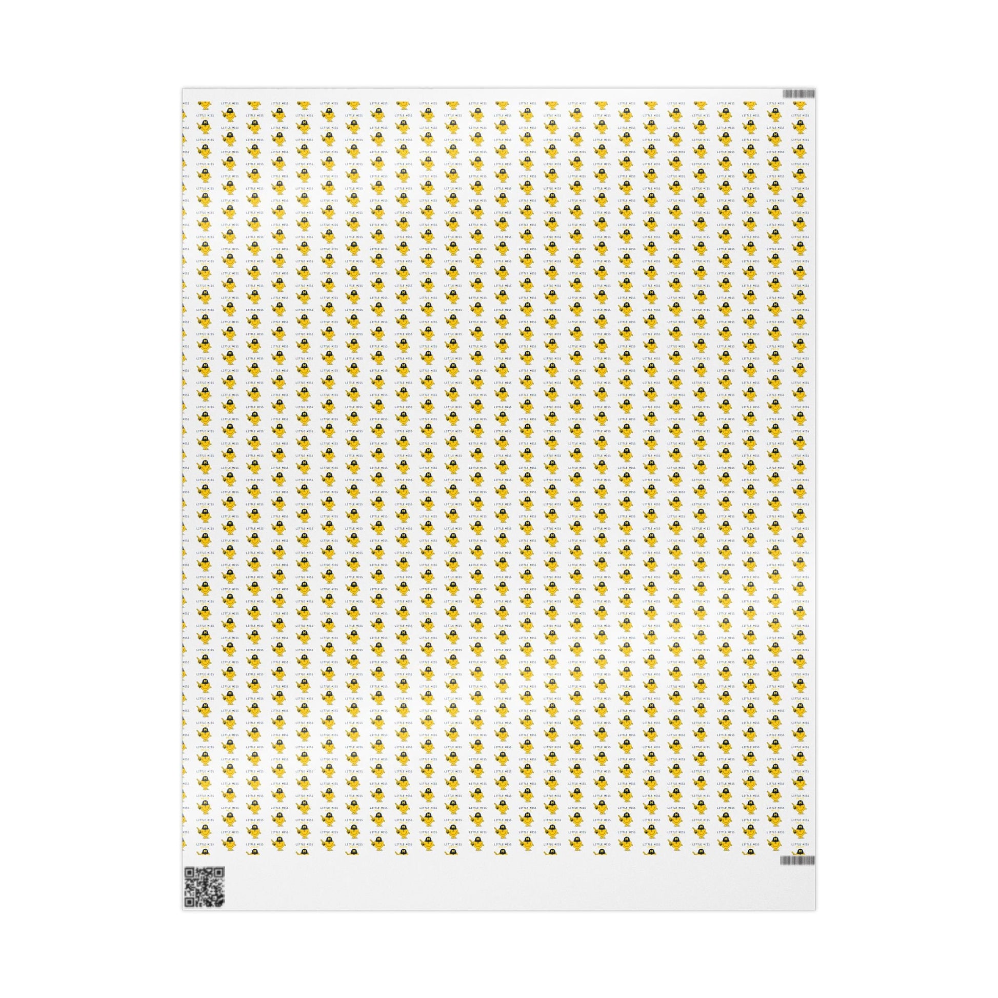 Little Miss Maize Go Blue Michigan Print Gift Wrap | Blue And Maize | Blue And White