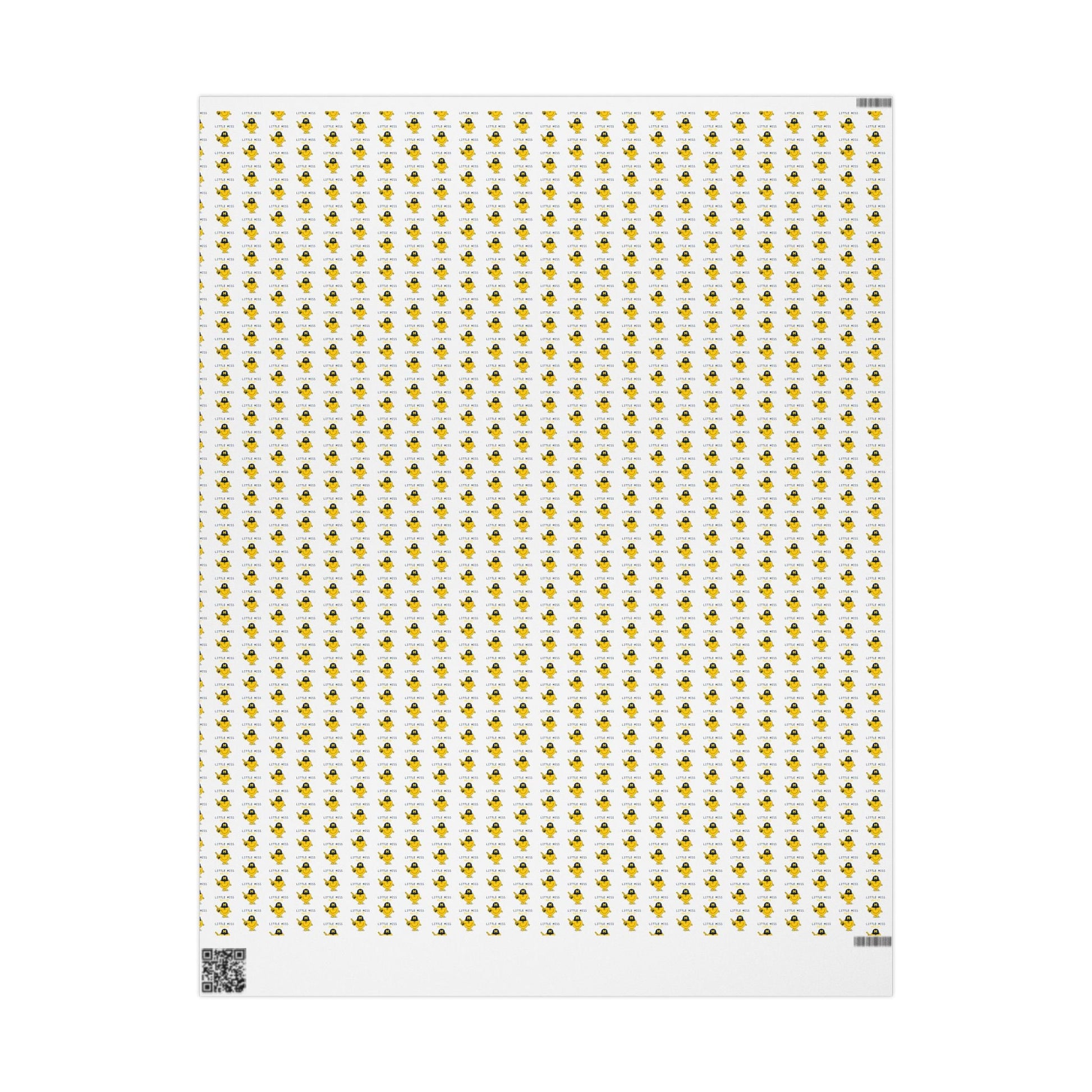 Little Miss Maize Go Blue Michigan Print Gift Wrap | Blue And Maize | Blue And White