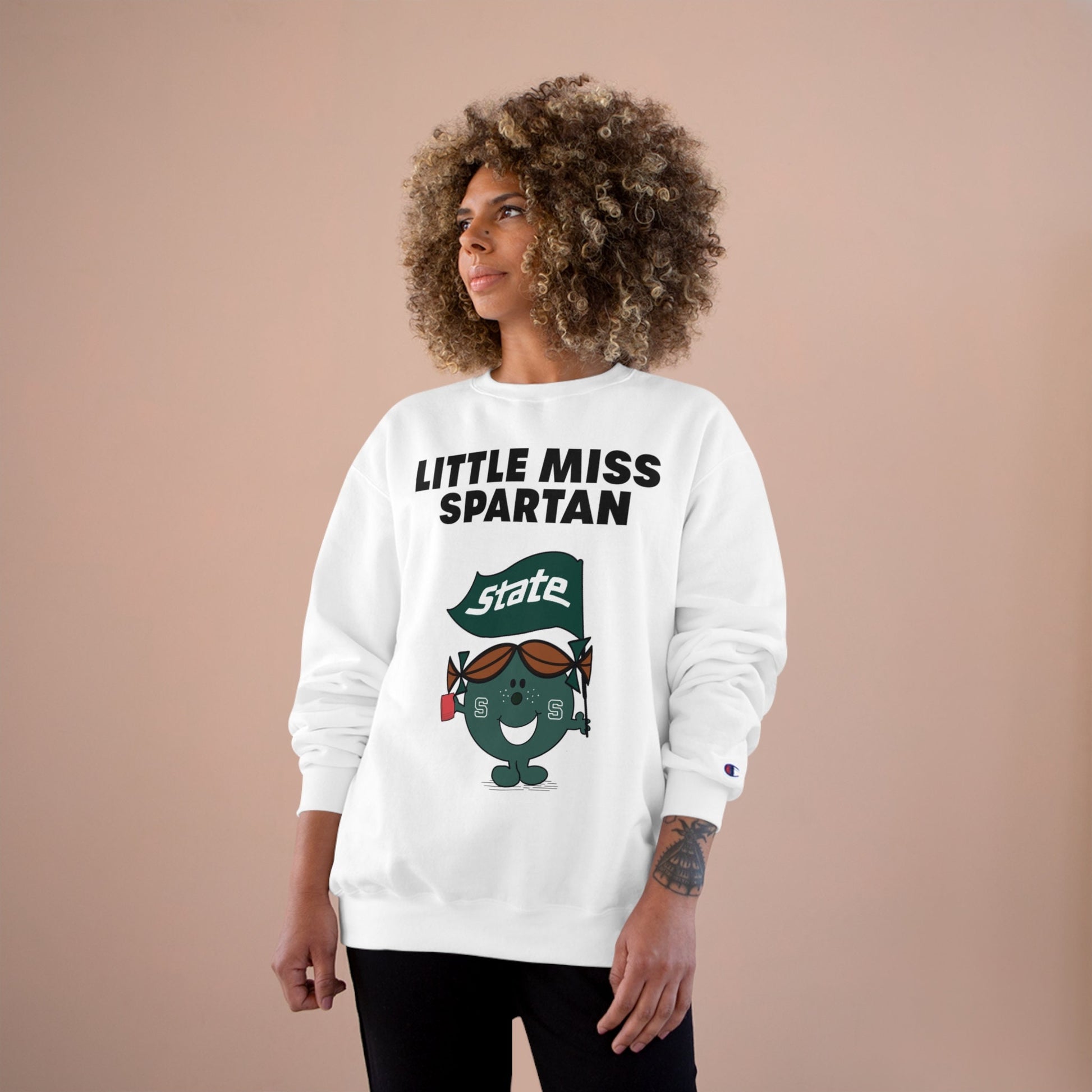 Little Miss Spartan Sweatshirt | Vintage MSU Spartan Crewneck