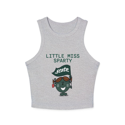 Michigan State MSU Women's Tank Top, Little Miss Sparty Football Tee, College Game Day Shirt, Sparty Fan Apparel, Tailgating Tank, Spartan