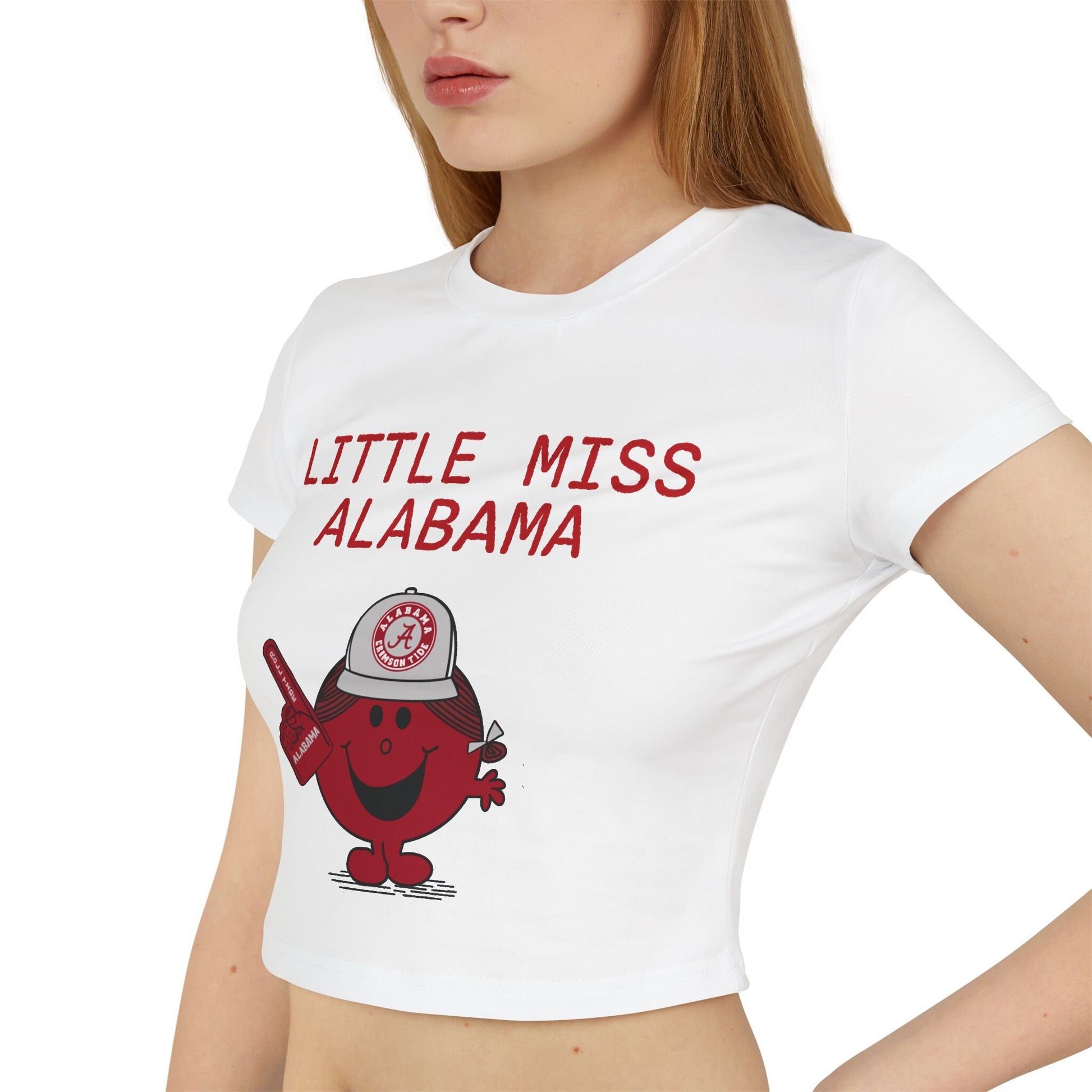 Alabama Crop Tee, Women's T-Shirt, Little Miss Alabama Tee Shirt, Southern Girl Shirt, Alabama Pride, Cute Alabama Shirt