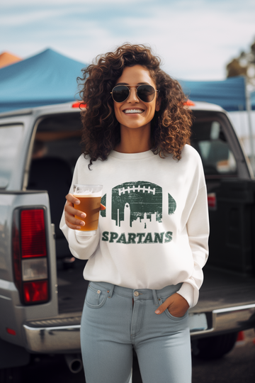 Spartan Football Champion Sweatshirt | Vintage MSU Spartan Crewneck